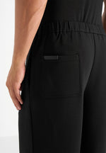 Jerome - Wide Leg Neoprene Pants - Black