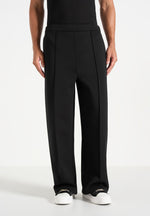 Jerome - Wide Leg Neoprene Pants - Black