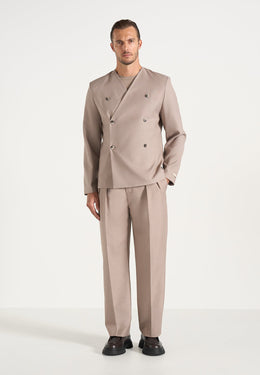 Timeo - Tailored Kimono Blazer - Taupe