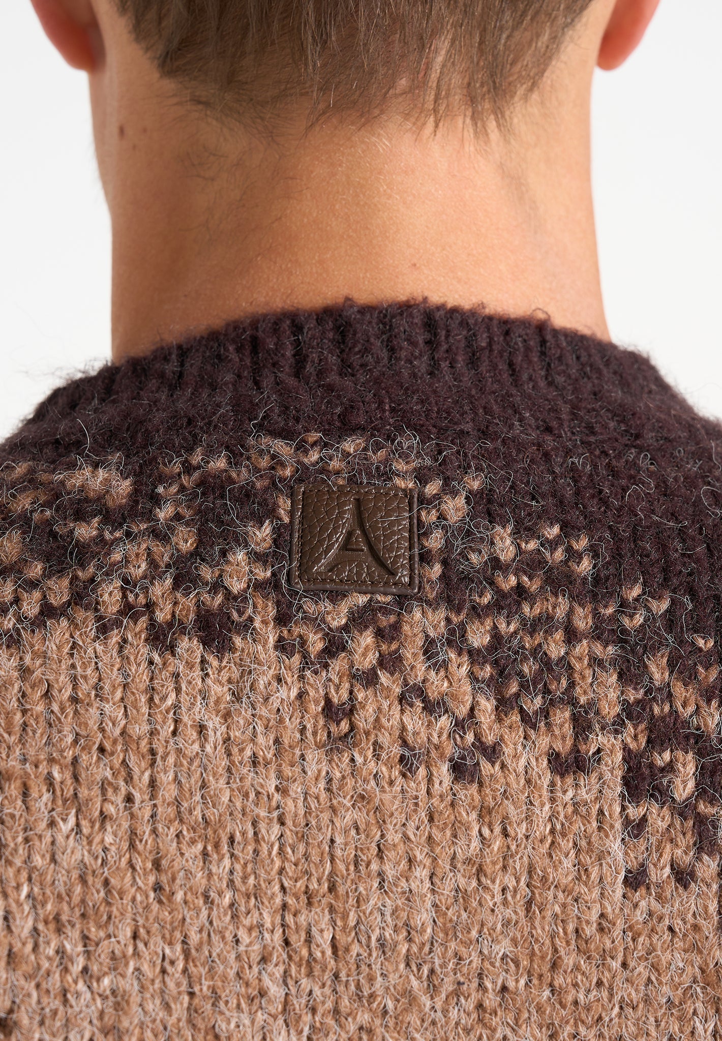 Yani - Ombré Wool Crewneck Sweater - Brown