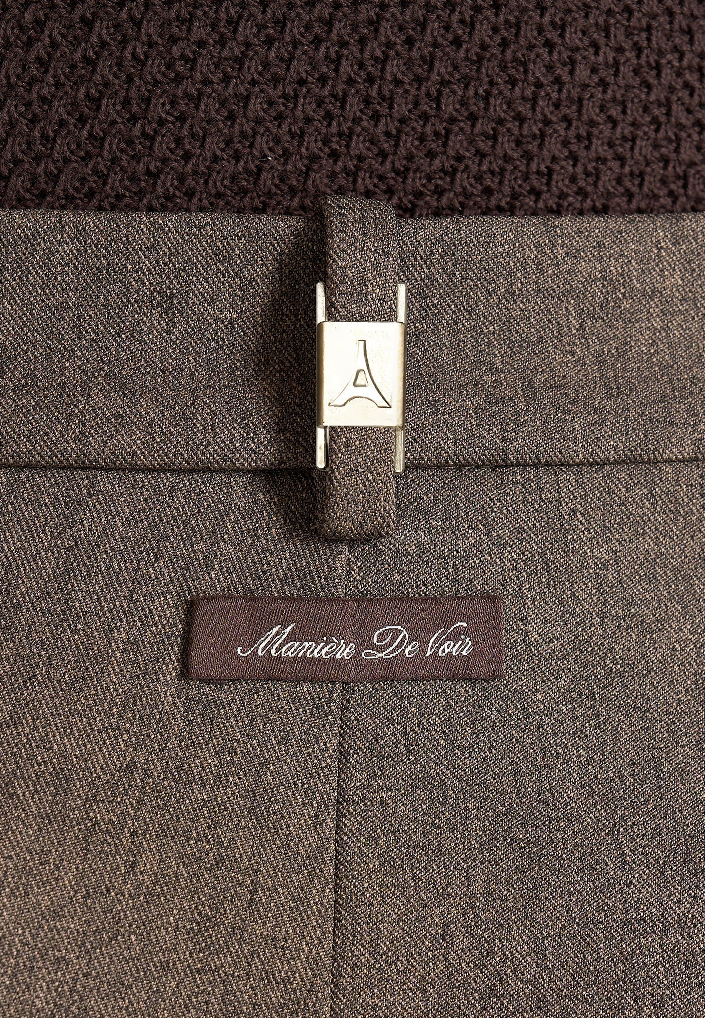 Dorian - Relaxed Fit Pleated Textured Tailored Pants - Taupe