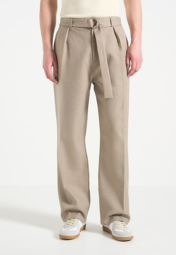 relaxed-fit-textured-belted-tailored-trousers-beige