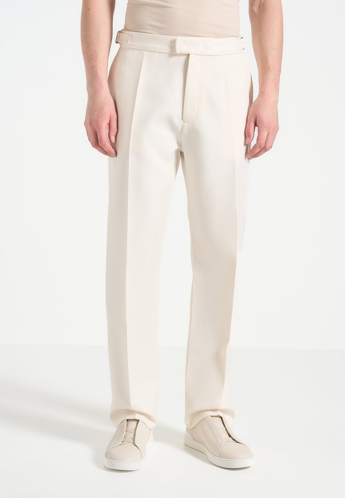 J⁠oseph - Regular Fit Tailored Trousers - Off White