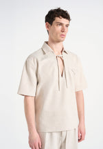 norbert-open-collar-textured-drawstring-shirt-cream