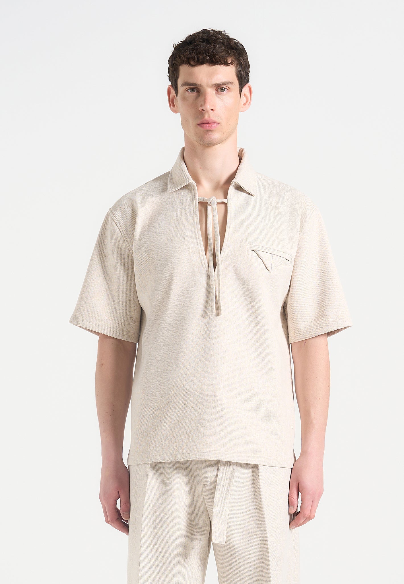 norbert-open-collar-textured-drawstring-shirt-cream