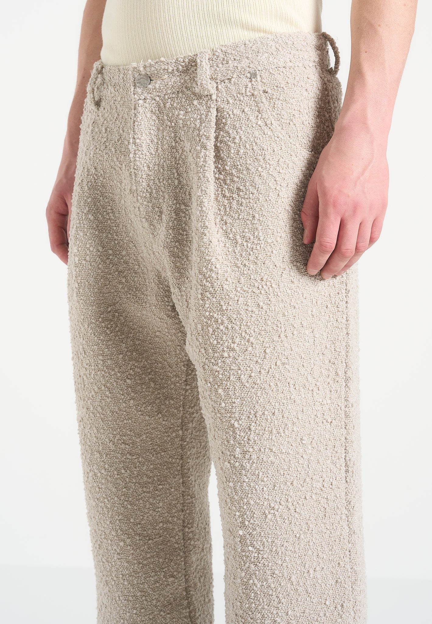 Arnault - Boucle Pleated Jeans - Beige