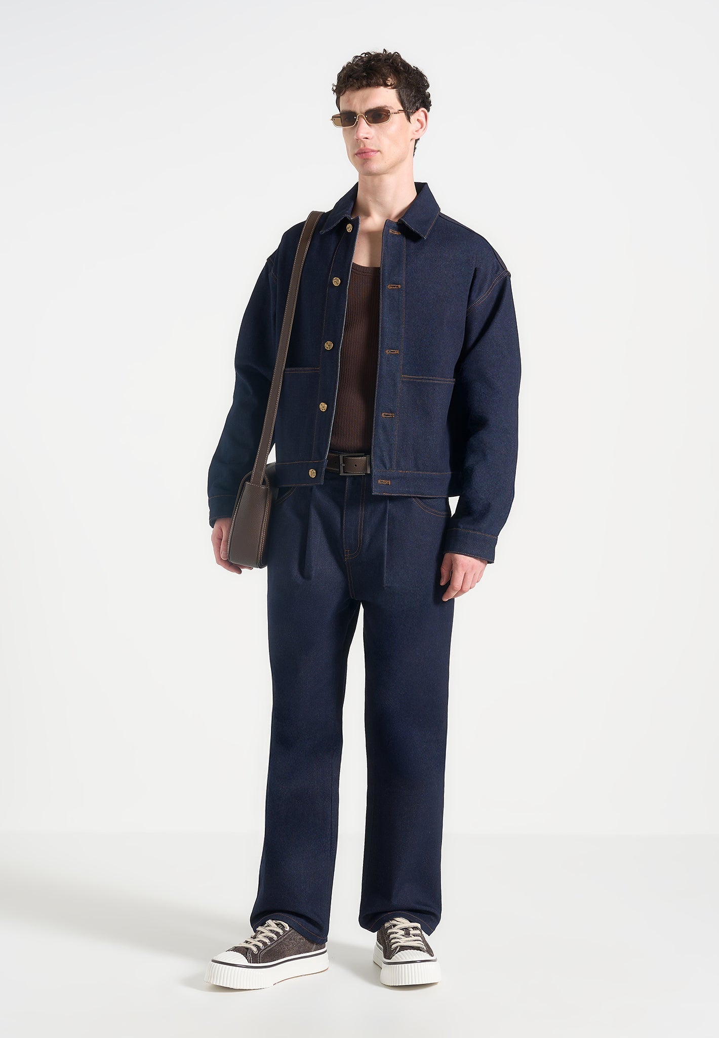 Arnault - Pleated Denim Jeans - Indigo 