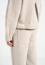 Damien - Boucle Jacket with Back Pleat - Beige
