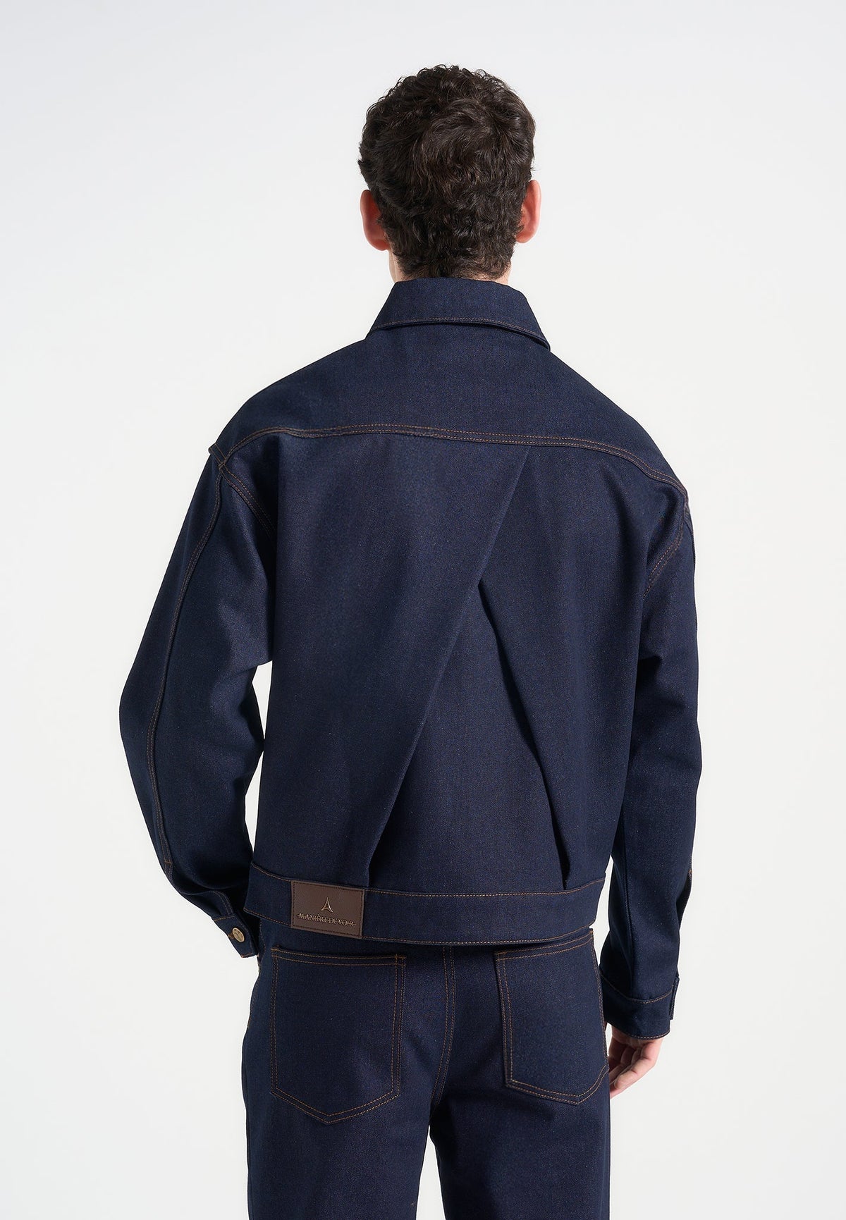 D⁠amien - Denim Jacket with Back Pleat - Indigo