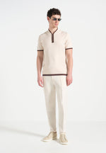 clement-crew-neck-zip-polo-shirt-cream