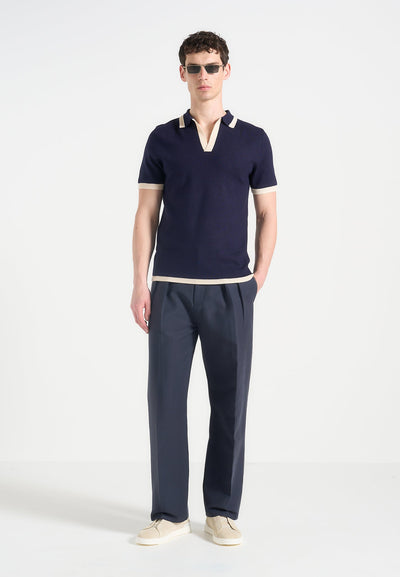 contrast-detail-knit-polo-shirt-navy