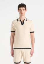 contrast-detail-knit-polo-shirt-cream