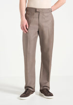 Joseph - Regular Fit Pinstripe Tailored Pants - Taupe