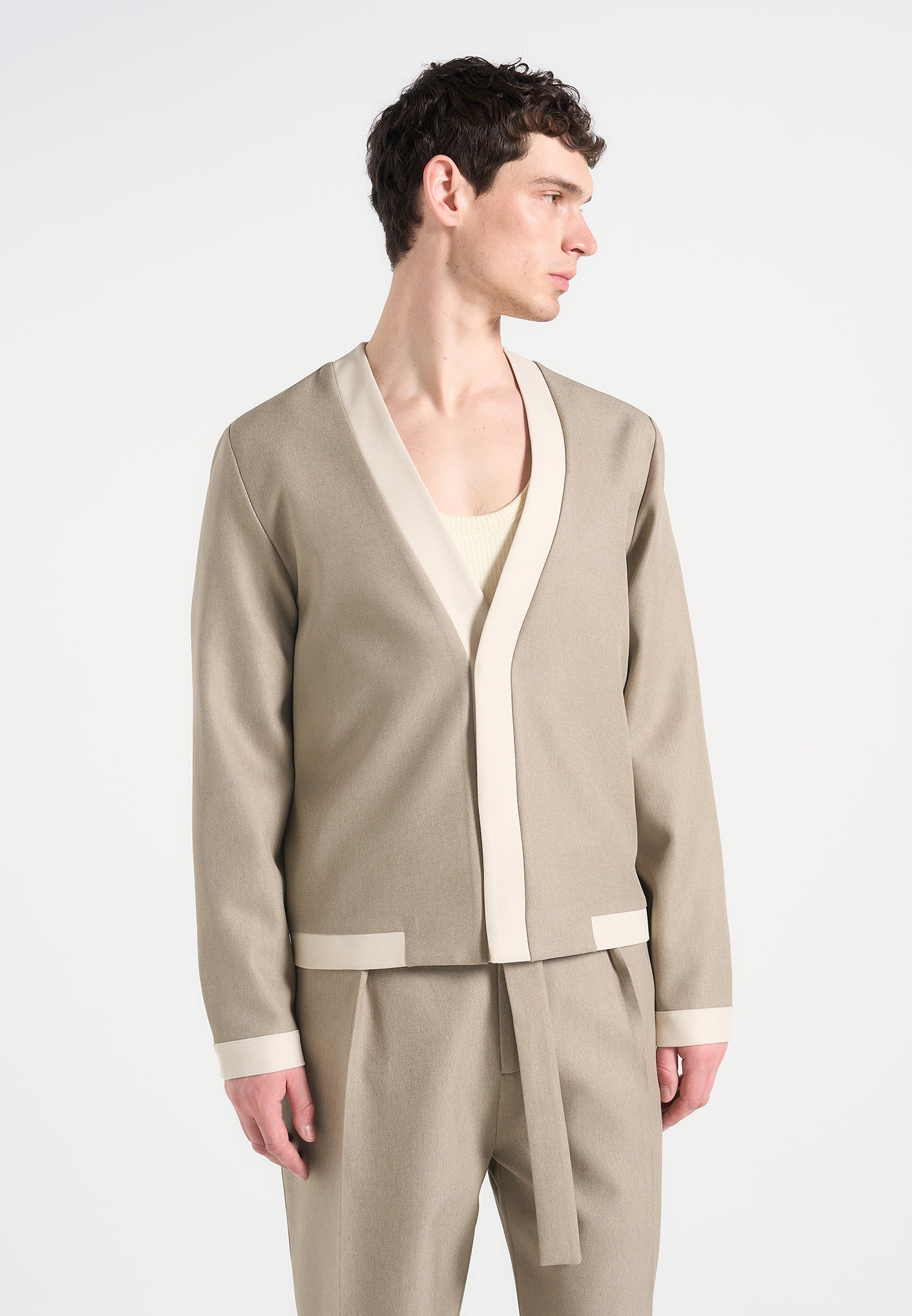 clovis-tailored-cardigan-with-contrast-placket-beige 