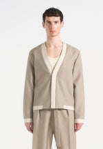 clovis-tailored-cardigan-with-contrast-placket-beige
