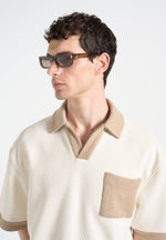 Milan - Curved-Frame Sunglasses - Brown