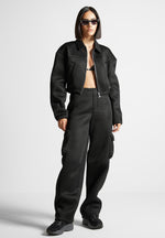 mesh-cargo-pants-black