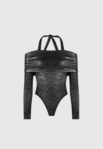 mesh-and-vegan-leather-bardot-bodysuit-black