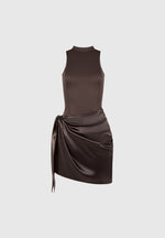 neoprene-and-satin-wrap-bodycon-dress-brown
