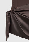 neoprene-satin-wrap-bodycon-dress-brown