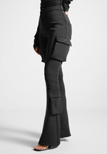 neoprene-cargo-fit-and-flare-leggings-black