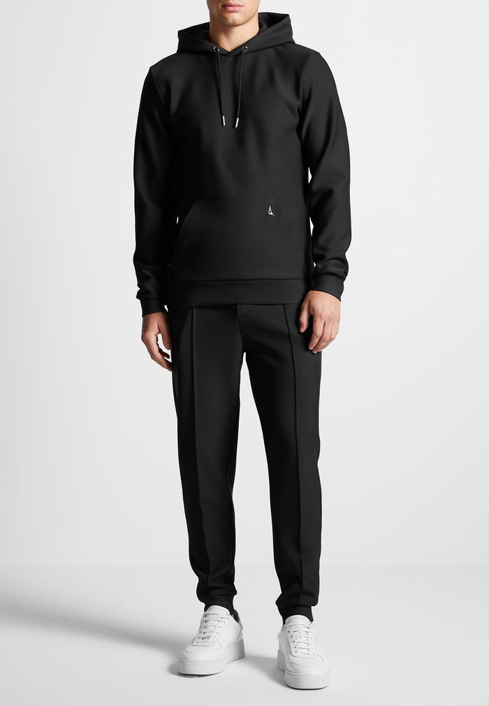 eternel-neoprene-regular-fit-hoodie-black