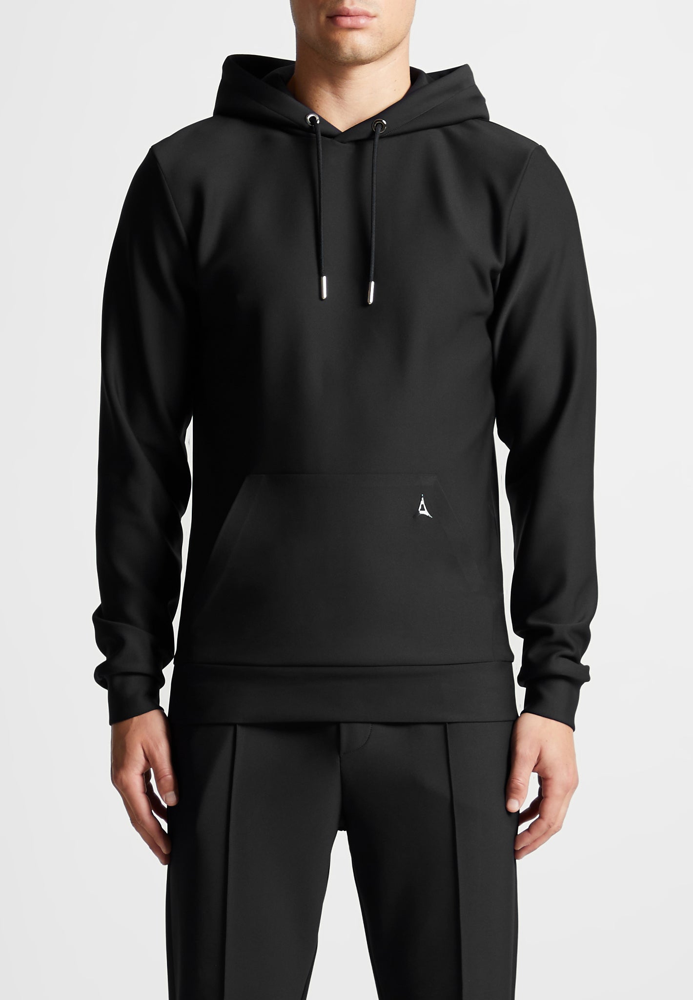 neoprene-regular-fit-hoodie-black