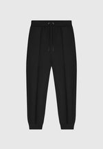 neoprene-tapered-fit-pintuck-joggers-black