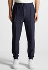 eternel-neoprene-tapered-fit-pintuck-joggers-navy