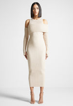 overlay-knitted-midi-dress-beige