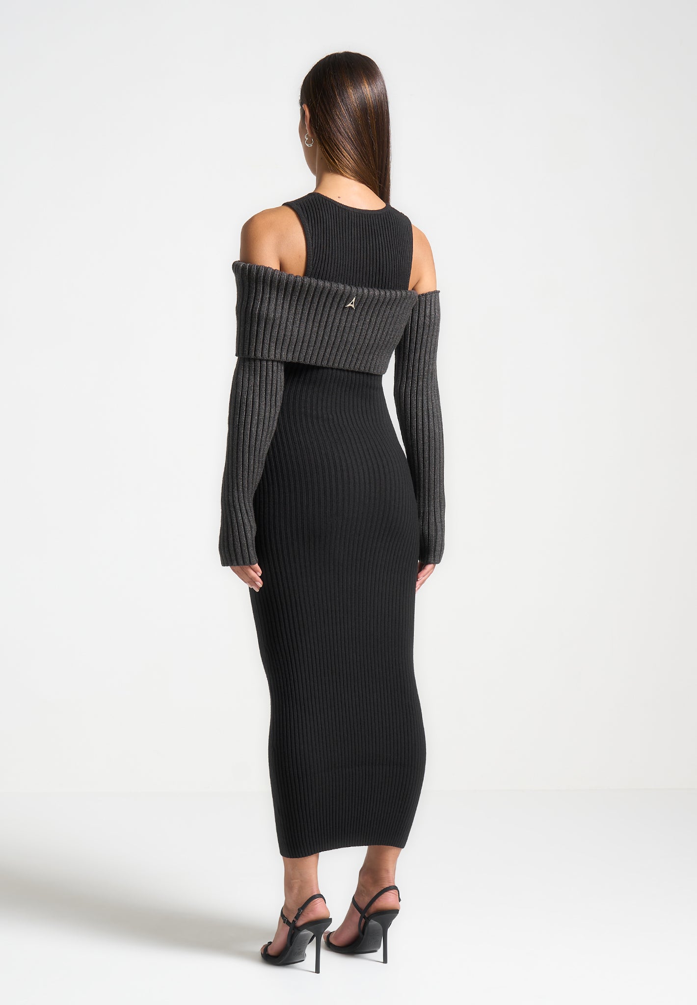 overlay-knitted-midi-dress-black-grey