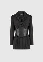 pinstripe-blazer-dress-with-reversible-corset-black