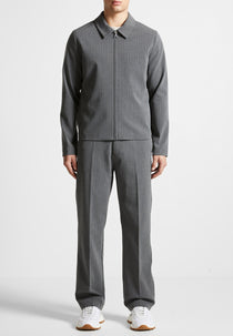 Pinstripe Tailored Jacket - Grey