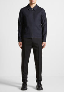 Pinstripe Tailored Jacket - Navy