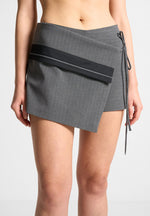 pinstripe-tailored-mini-skort-with-tie-grey