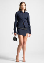 pinstripe-tailored-mini-skort-with-tie-navy