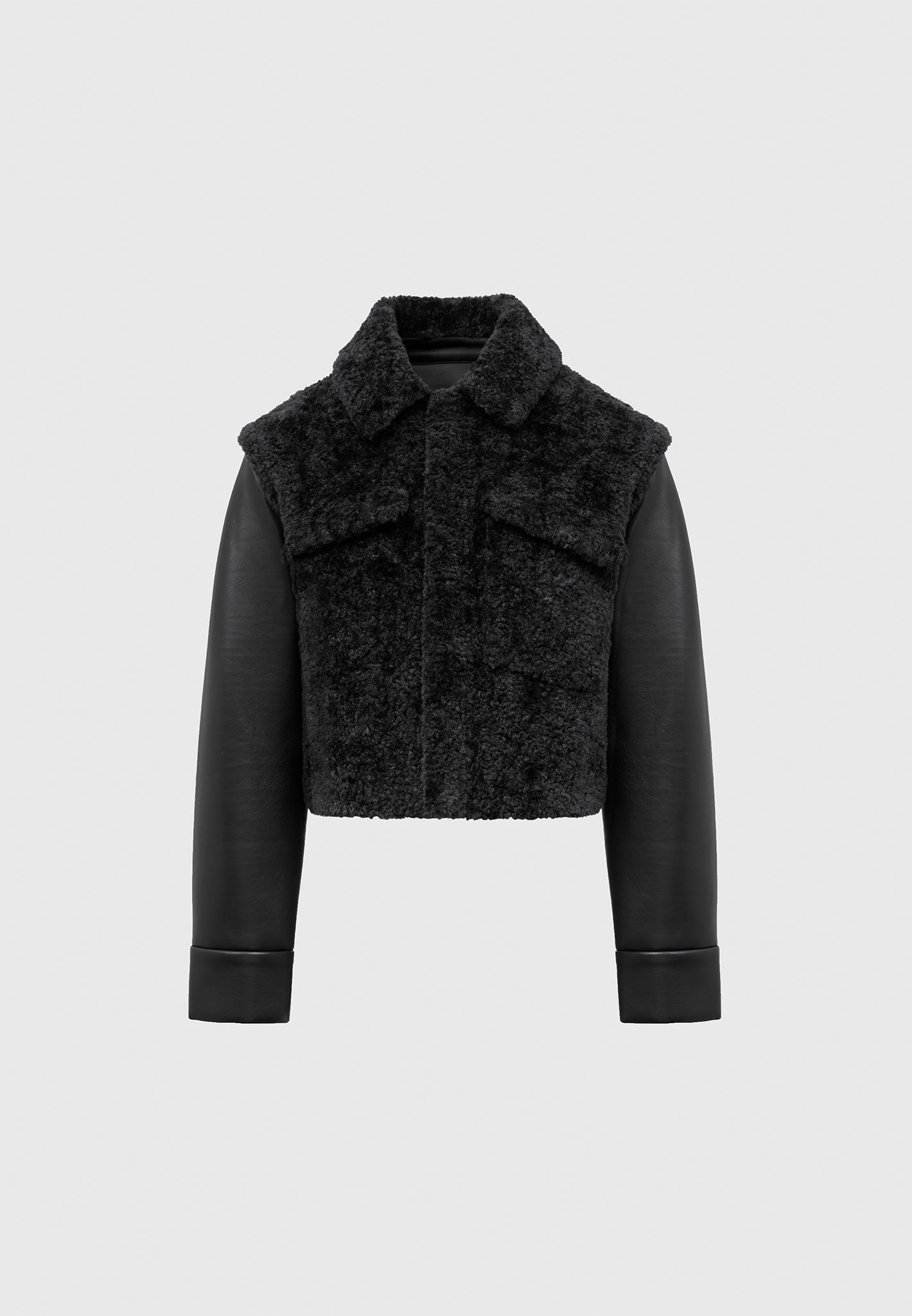 plush-jacket-with-vegan-leather-sleeves-black