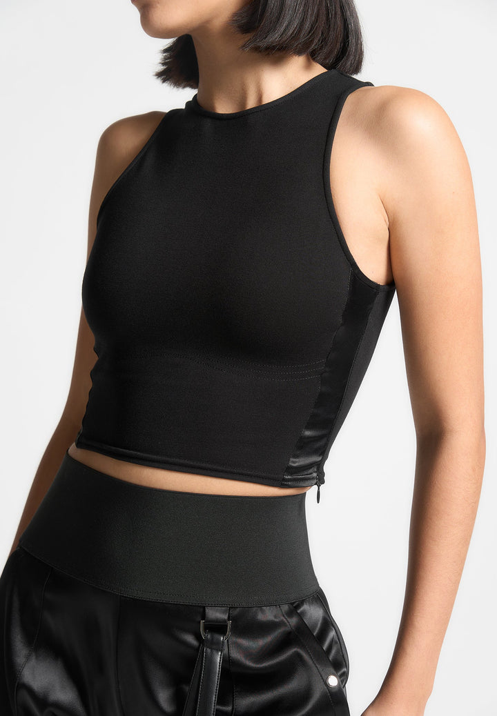 racer-crop-top-with-satin-panels-black