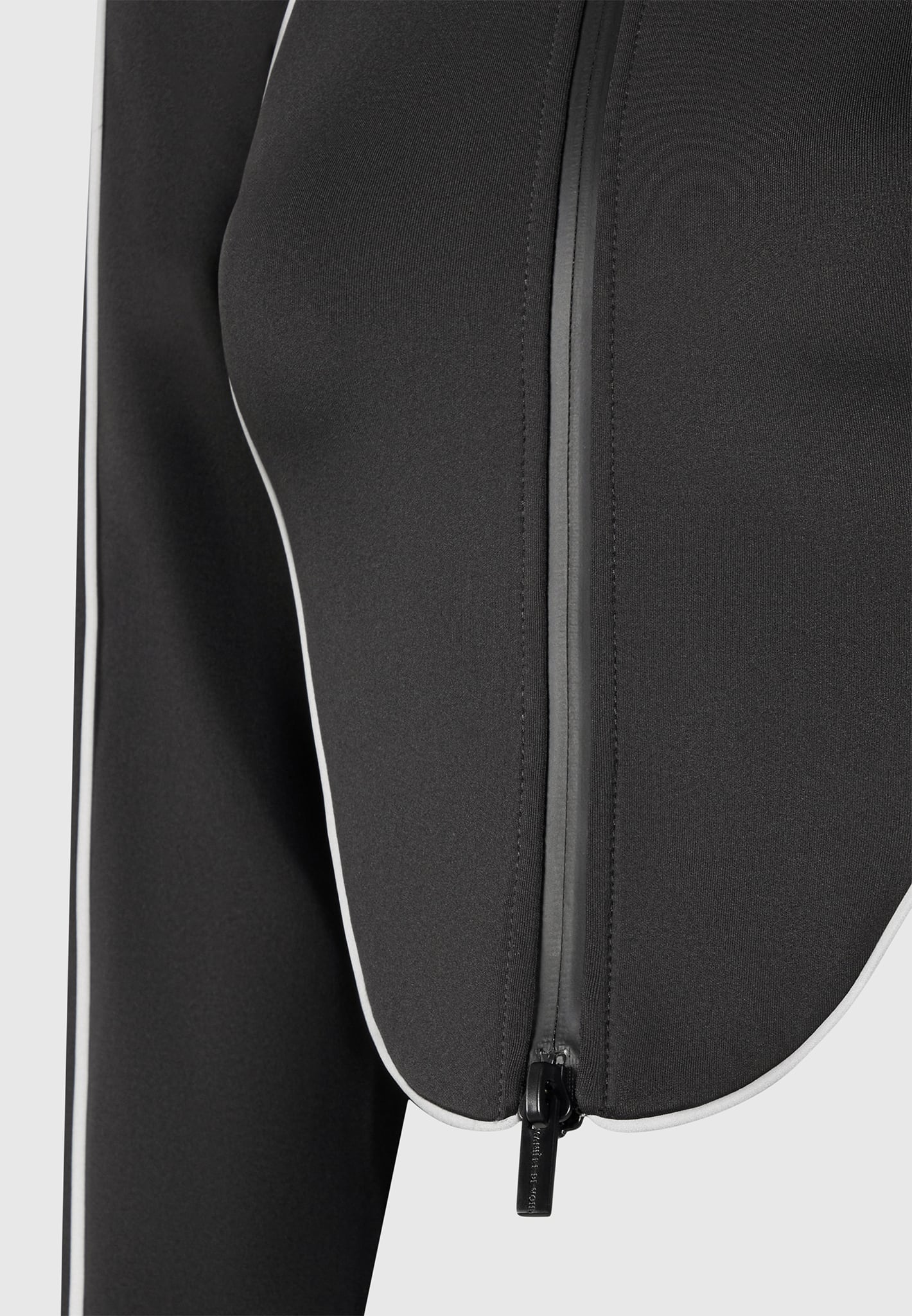 reflective-piped-long-sleeve-corset-jacket-black