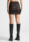 ruched-lace-asymmetric-mini-skirt-black