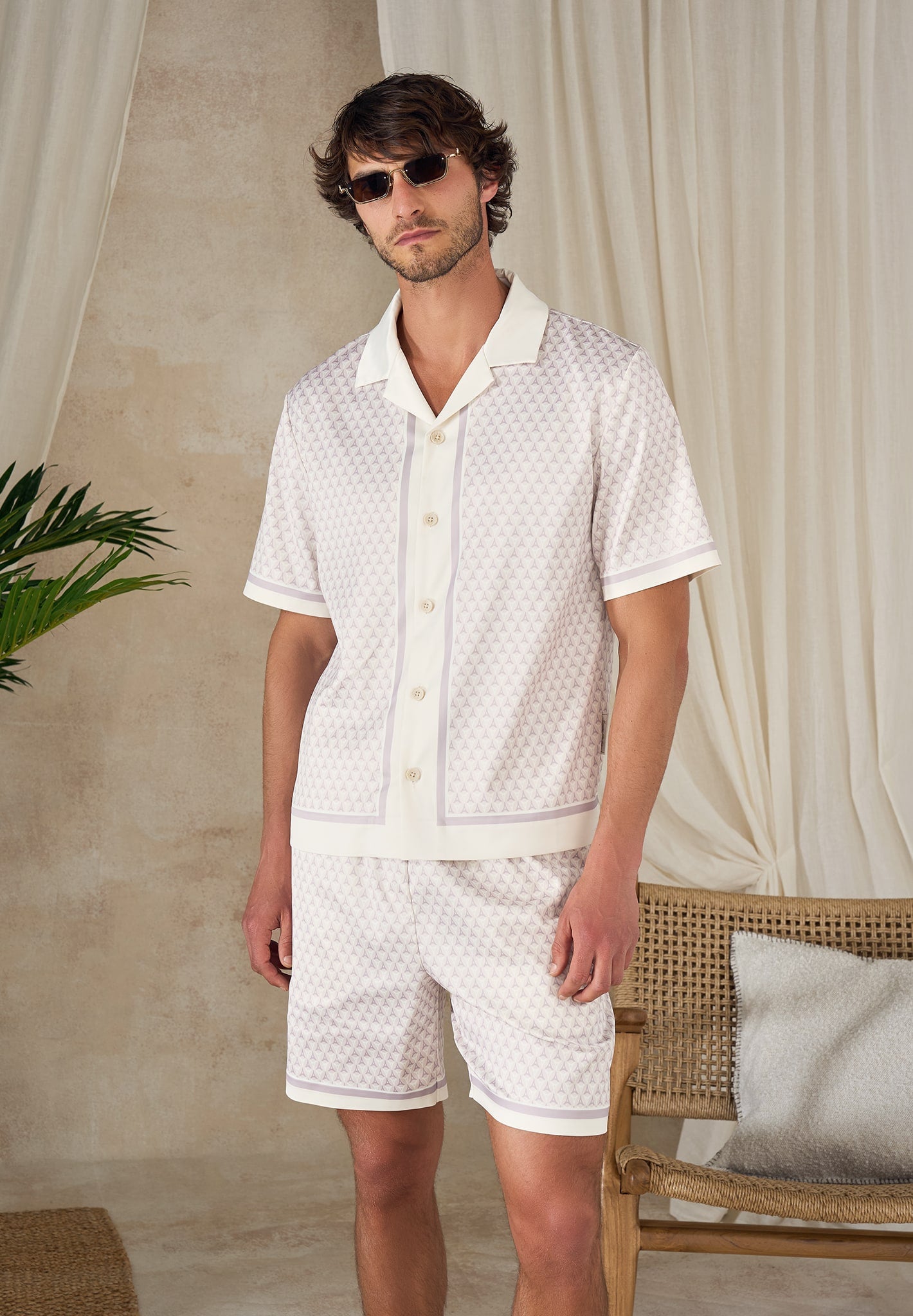 Jordan - Eiffel Monogram Shorts - Cream