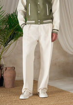Dorian - Pleated Tailored Pants - Cream