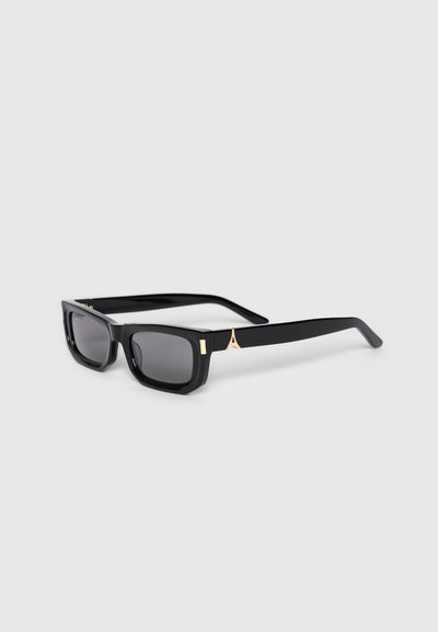 Milan - Curved-Frame Sunglasses - Black