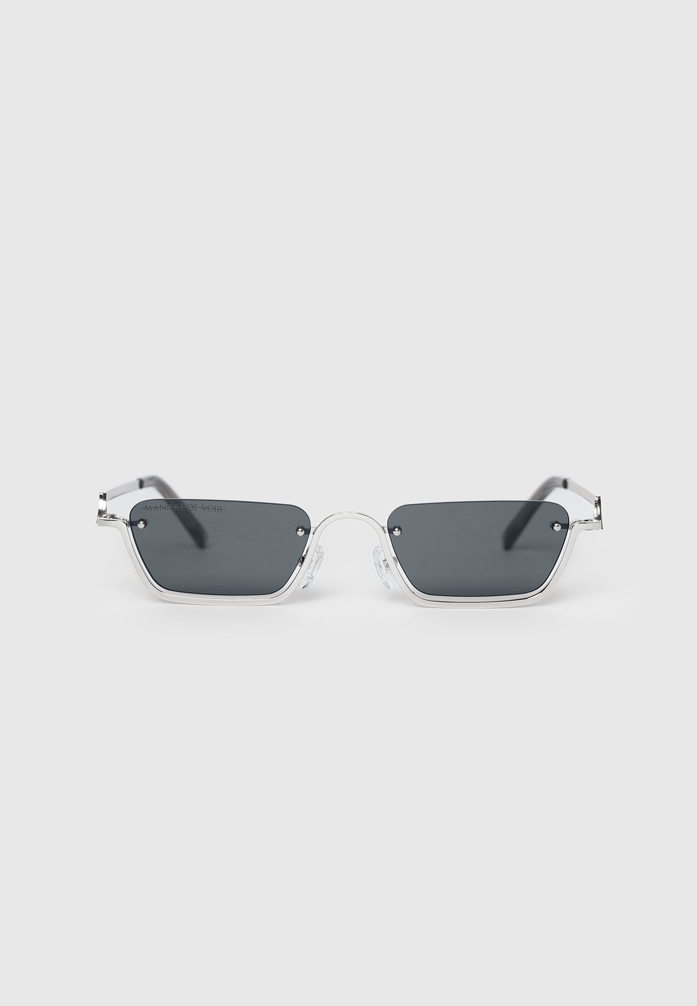 sacha-rectangular-frameless-sunglasses-silver