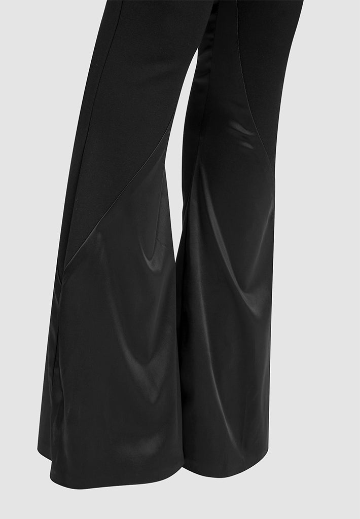 satin-and-bandage-flared-jumpsuit-black