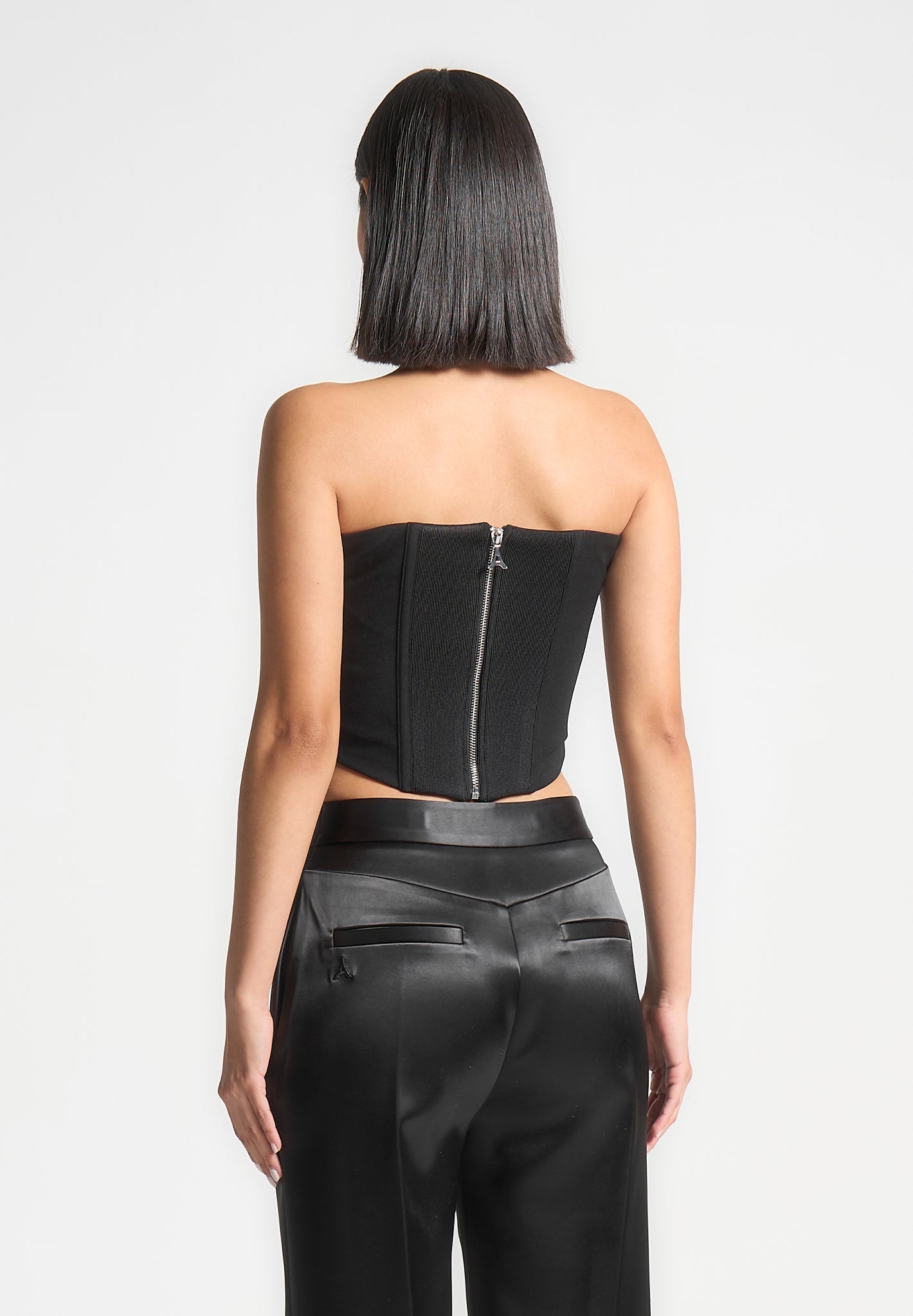 cora-satin-pintuck-bandeau-corset-top-black