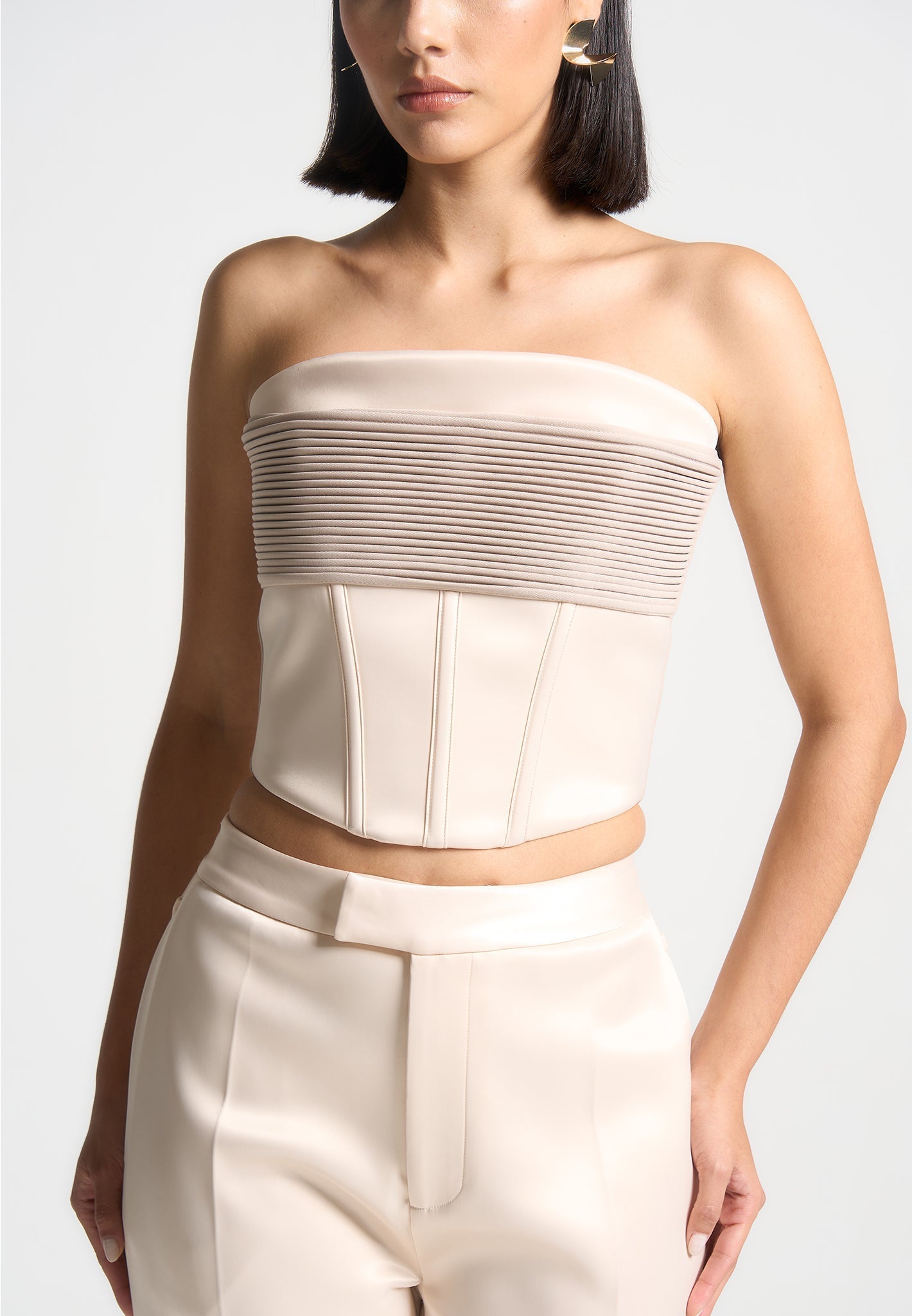 cora-satin-pintuck-bandeau-corset-top-champagne