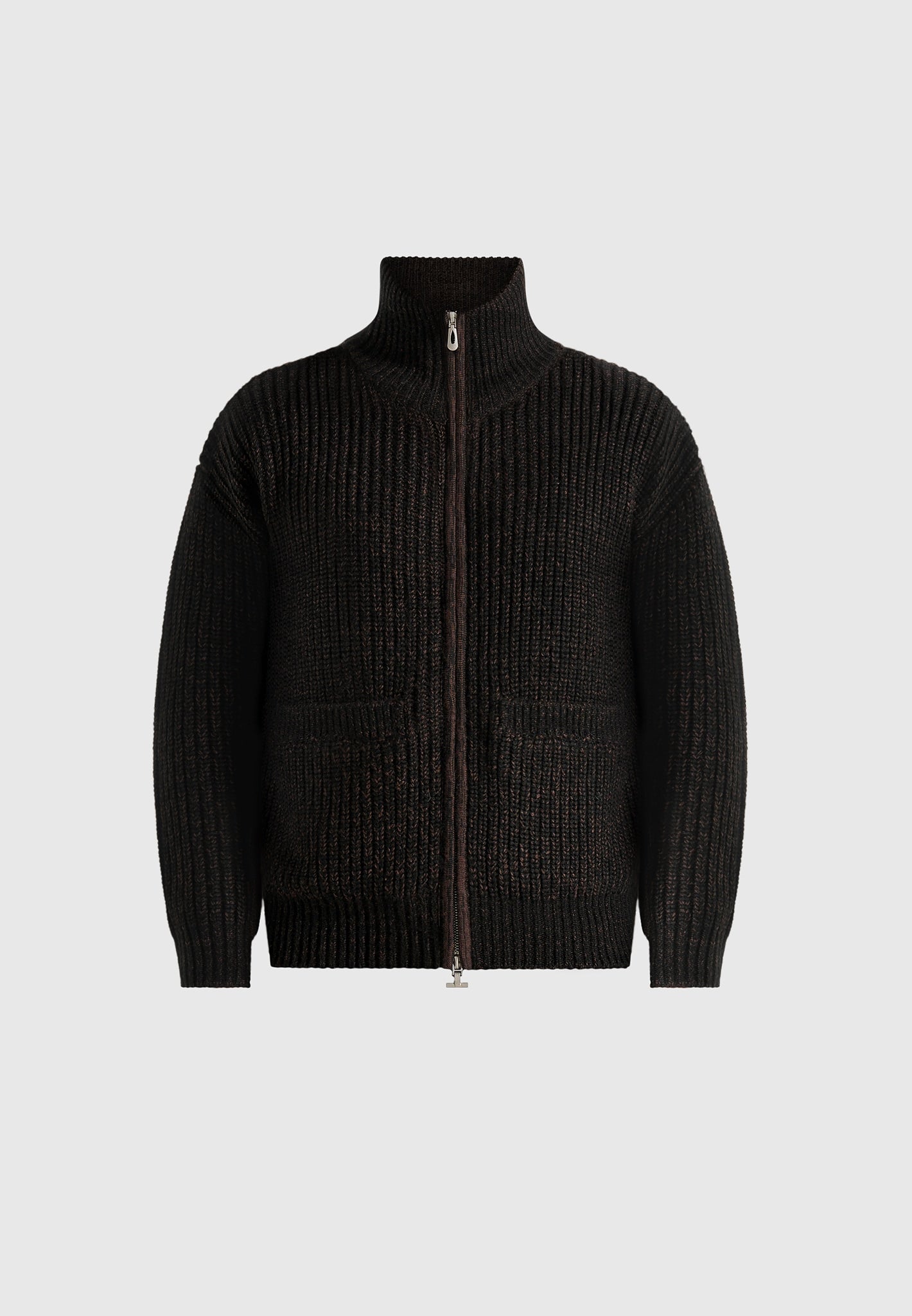 jamie-unisex-speckled-zip-through-jacket-black