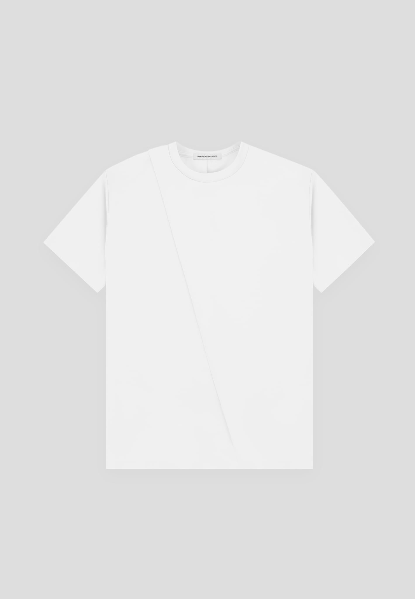 T-Shirt with Pleat - Off White