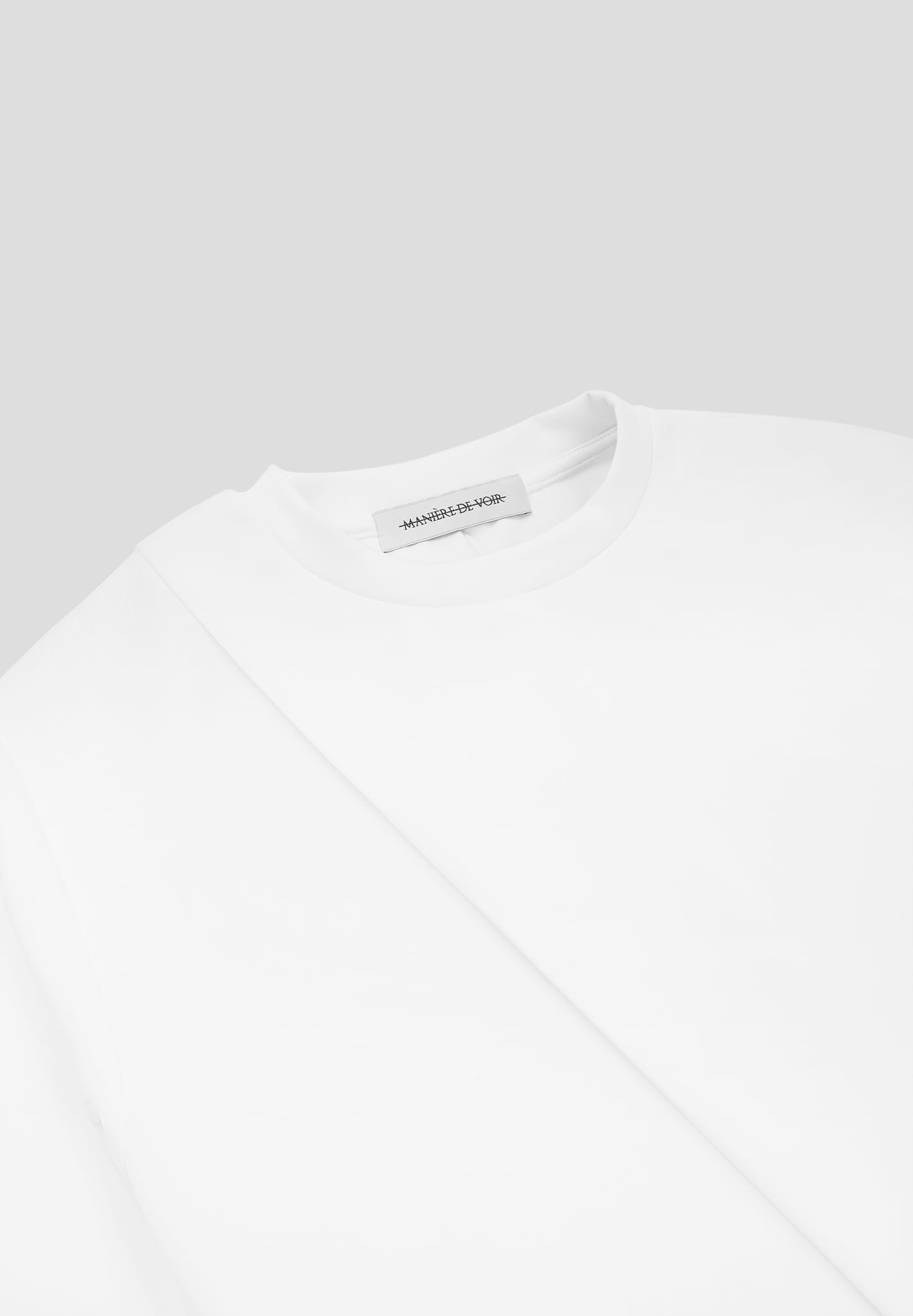 T-Shirt with Pleat - Off White